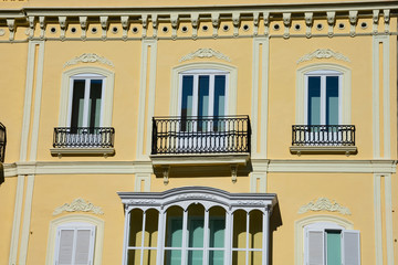 Wall Mural - Old building facade near Square of the Virgin. Valencia, Spain