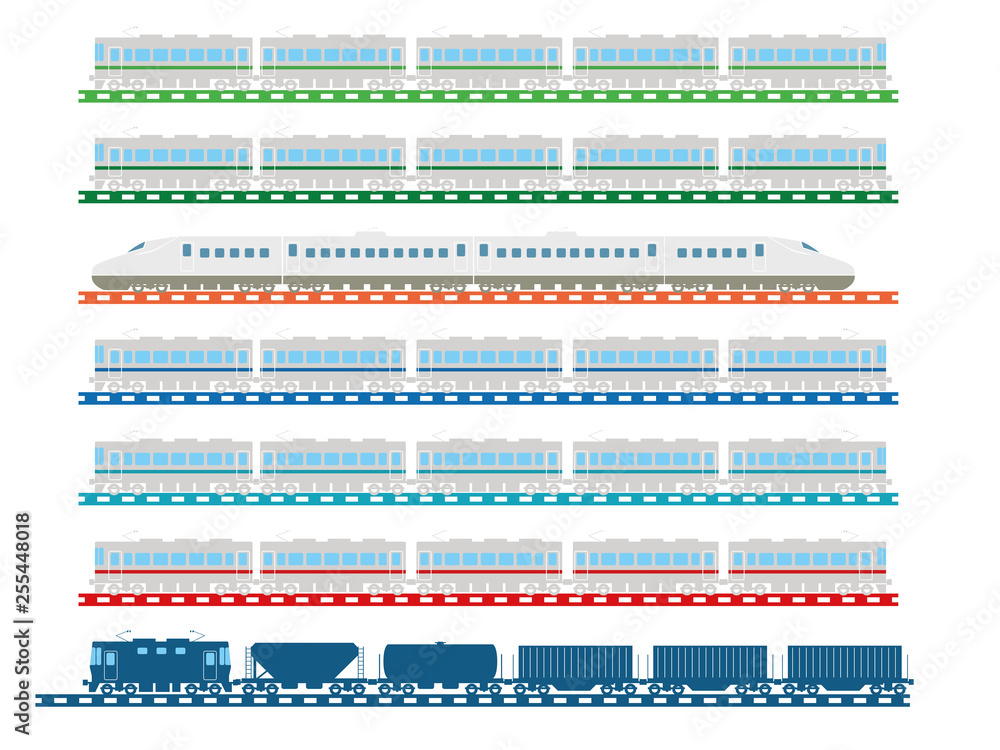 鉄道 電車のイラスト アイコン Jr各社のイメージカラーの通勤型電車と新幹線 貨物列車 Obraz Fototapety Fototapetka Eu 鉄道 電車のイラスト アイコン Jr各社のイメージカラーの通勤型電車と新幹線 貨物列車 Obraz Fototapety Fototapetka Eu