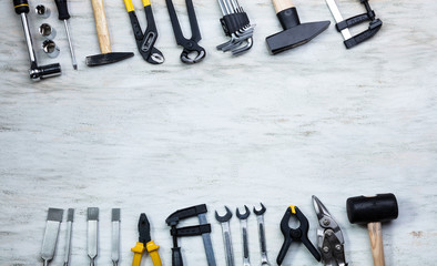 Canvas Print - Many Yellow Repair Tools