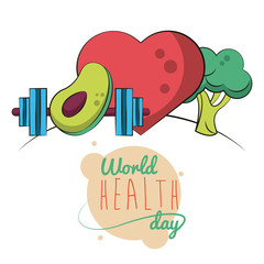 Wall Mural - World healthy day card