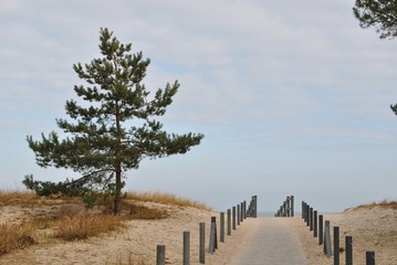 Sticker - Wejście na plażę nad Bałtykiem