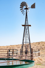 Windmill And Water Tank For Livestock