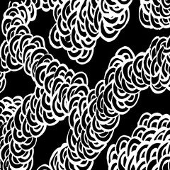 Brush grunge pattern. White and black vector.