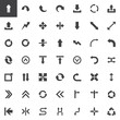 © alekseyvanin - Abstract arrows vector icons set, modern solid symbol collection, filled style pictogram pack. Signs, logo illustration. Set includes icons as  left, right, down, up, double arrow, download,upload