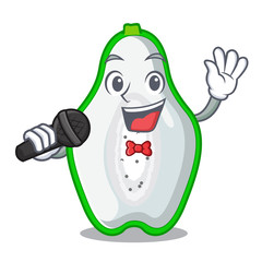 Poster - Singing green papaya isolated in the mascot