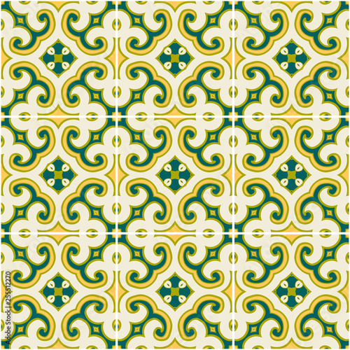 color ornate portuguese decorative tiles azulejos Poster Mural XXL