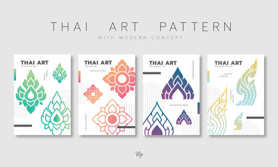 Set of Thai pattern