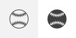 Baseball ball icon. line and glyph version, outline and filled vector sign. Baseball sport game linear and full pictogram. Symbol, logo illustration. Different style icons set