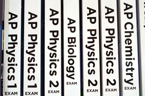 Scholar books for education background. Advanced Placement exams and tests.