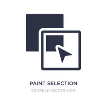 Paint Selection Icon On White Background. Simple Element Illustration From Shapes Concept.