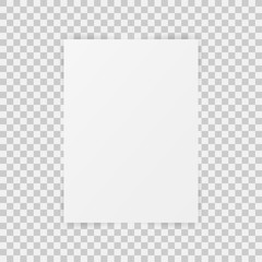 Canvas Print - paper on a isolated background with shadow - vector design