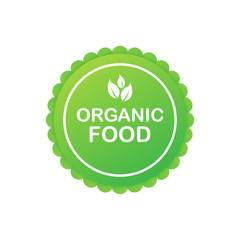 Wall Mural - Organic food. Healthy food labels with lettering. Vegan food stickers. Organic food badge. Lettering Natural. Vector illustration.