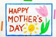 Colorful drawing: Happy Mother's Day card