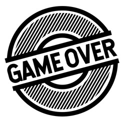 Wall Mural - Game over stamp on white