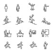 © Maksim - Vector set of businessman line icons.