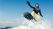 © Nomad_Soul - Male snowboarder, dangerous downhill in action