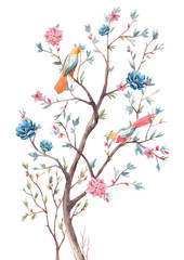 Watercolor tree illustration