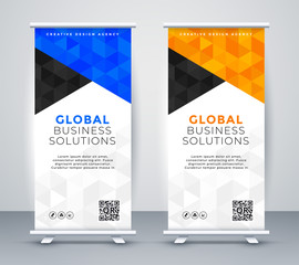 modern rollup standee banner template