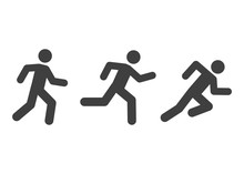 Running Man Icons Various Style