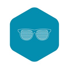 Sticker - Pinhole glasses icon. Outline illustration of pinhole glasses vector icon for web