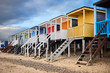 Colorful cottages on the beach in Southend