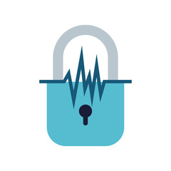 Wall Mural - security padlock isolated icon