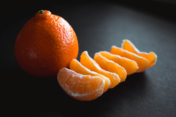 Mandarin (Tangerin) on a dark background