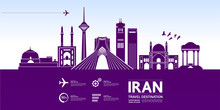 IRAN Travel Destination Vector Illustration.