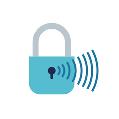 Wall Mural - security padlock isolated icon