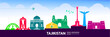 Tajikistan travel destination vector illustration.