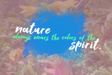 Nature Always Wears the Colors of the Spirit