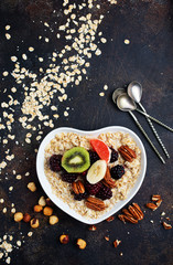 Canvas Print - porridge with berries