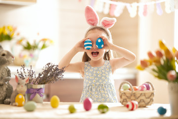 Canvas Print - children on Easter day