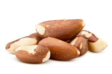 Wall Mural - brazil nut, isolated on white background, clipping path, full depth of field