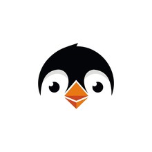 Vector Illustration Of A Icon Head Penguin