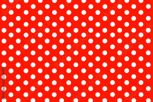 classic red background with symmetrical white polka dots