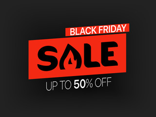Leinwandbilder - Black friday sale banner. Season sale vector offer