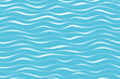 Wave pattern seamless abstract background. Stripes wave pattern white on blue background for summer vector design.