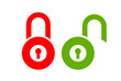 Lock unlock vector icon