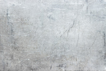 Aluminum plate background, scratched metal texture as wallpaper