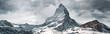 Leinwandbild Motiv panoramic view to the majestic Matterhorn mountain, Valais, Switzerland