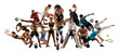 Leinwandbild Motiv Huge multi sports collage athletics, tennis, soccer, basketball, etc