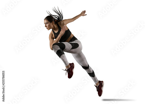 Fotomural Woman sprinter leaving starting