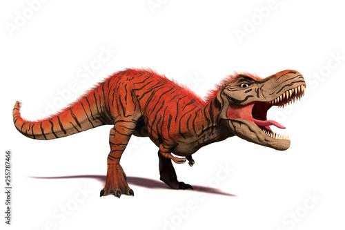 Fotomural Tyrannosaurus rex, T-rex dinosaur from the Jurassic period (3d illustration isol