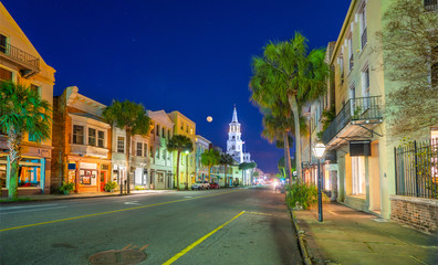 Sticker - Broad Street in Charleston, South Carolina, USA