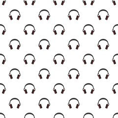 Poster - Modern headphones pattern seamless vector repeat for any web design