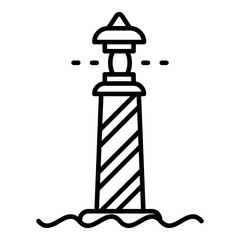Sticker - Architecture lighthouse icon. Outline architecture lighthouse vector icon for web design isolated on white background