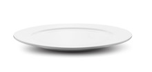 Ceramic White Plate Isolated On White Background