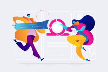 Agile project management concept vector illustration.