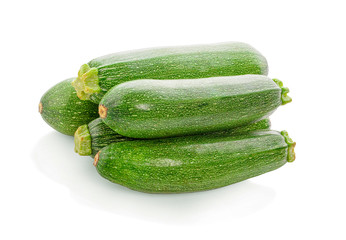 Wall Mural - Fresh zucchini isolated on white